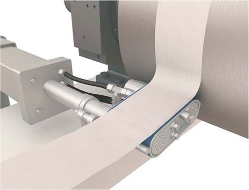 Example of a tail threading conveyor used in a press section
