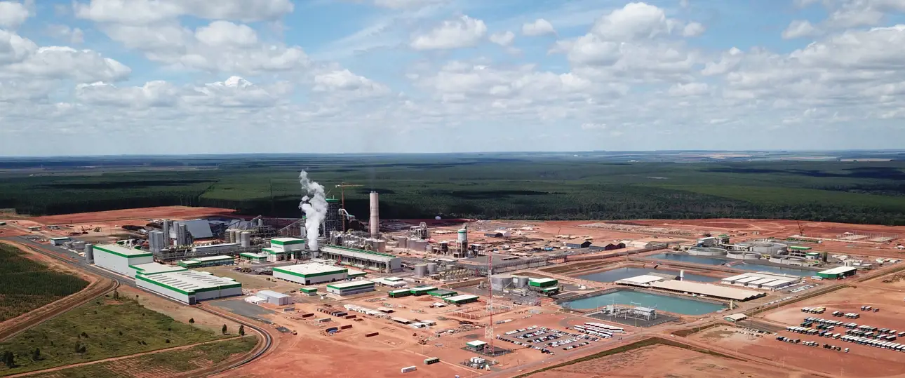 Nova fábrica de celulose solúvel da LD Celulose no Triângulo Mineiro.
