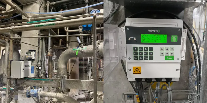 Valmet Optical Consistency Measurement installed in head box