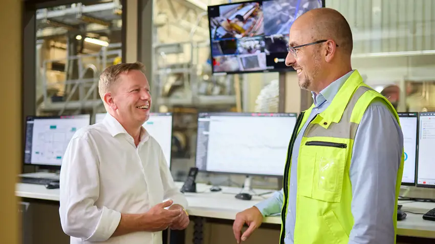 Eduard Pertsch, Head of Technical Service at Melitta Europe Coffee Preparation and Martin Grundmann, Area Sales Manager at Valmet. 