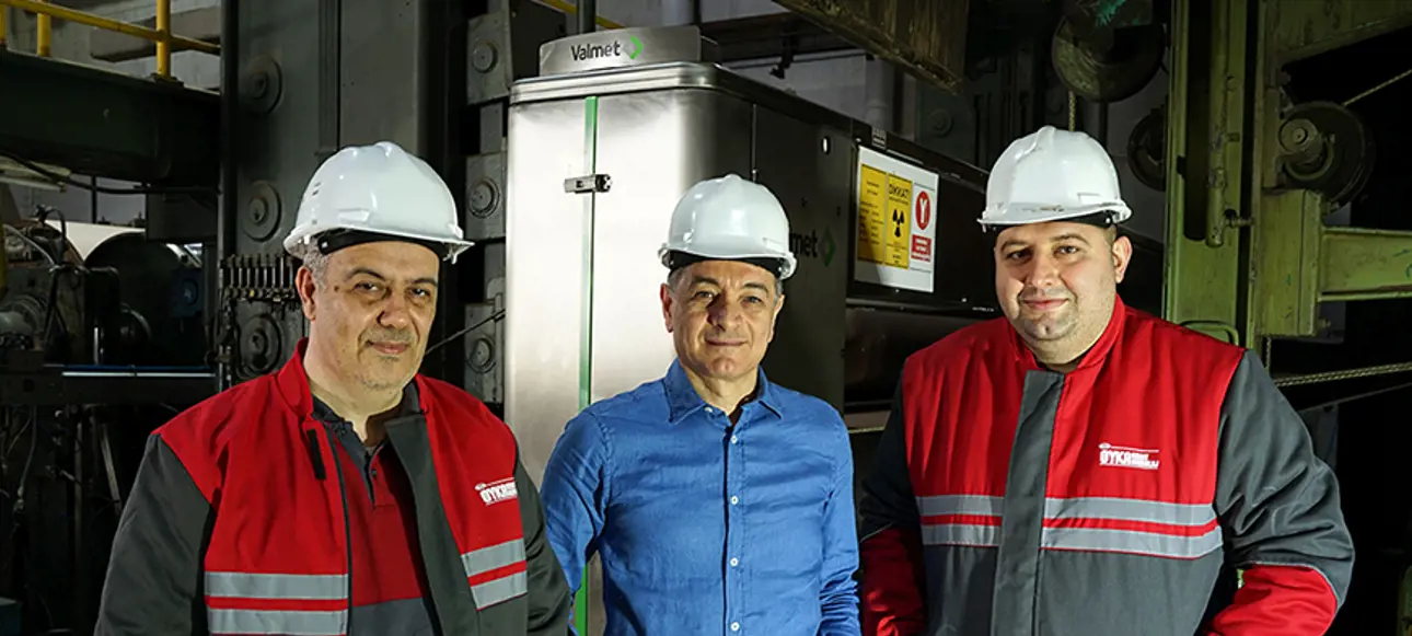 From left: Özgür Barış Özdemir from OYKa; Hamit Demir from Valmet; Cem Kaan Bilge from OYKA