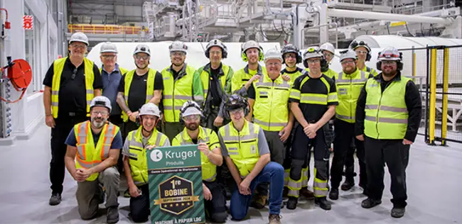 Valmet and Kruger Products celebrate the successful start-up of an Advantage DCT 200 TS Tissue Machine at the Sherbrooke Plant, Quebec, Canada