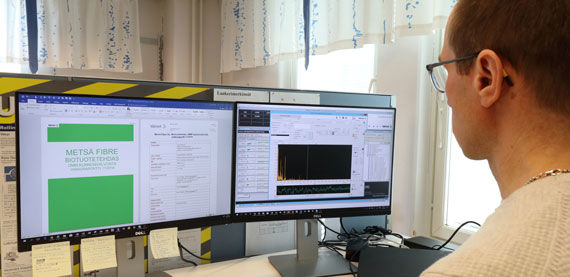 Vesa Onnela, Valmet condition monitoring specialist prepares his weekly report for the Mets&auml; Fibre mill